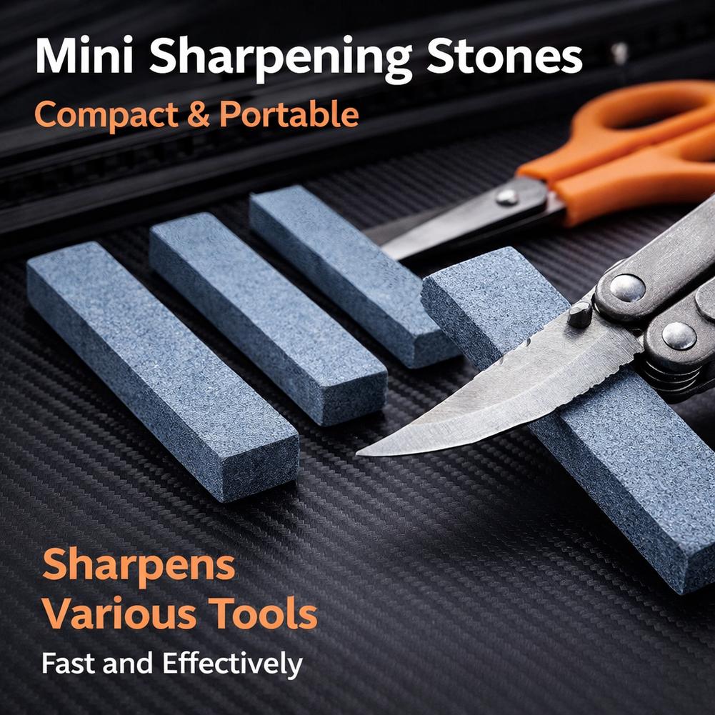 Sharpening Stone Whetstone - Mini groene siliciumcarbide slijpsteen, draagbare zak-slijpsteen