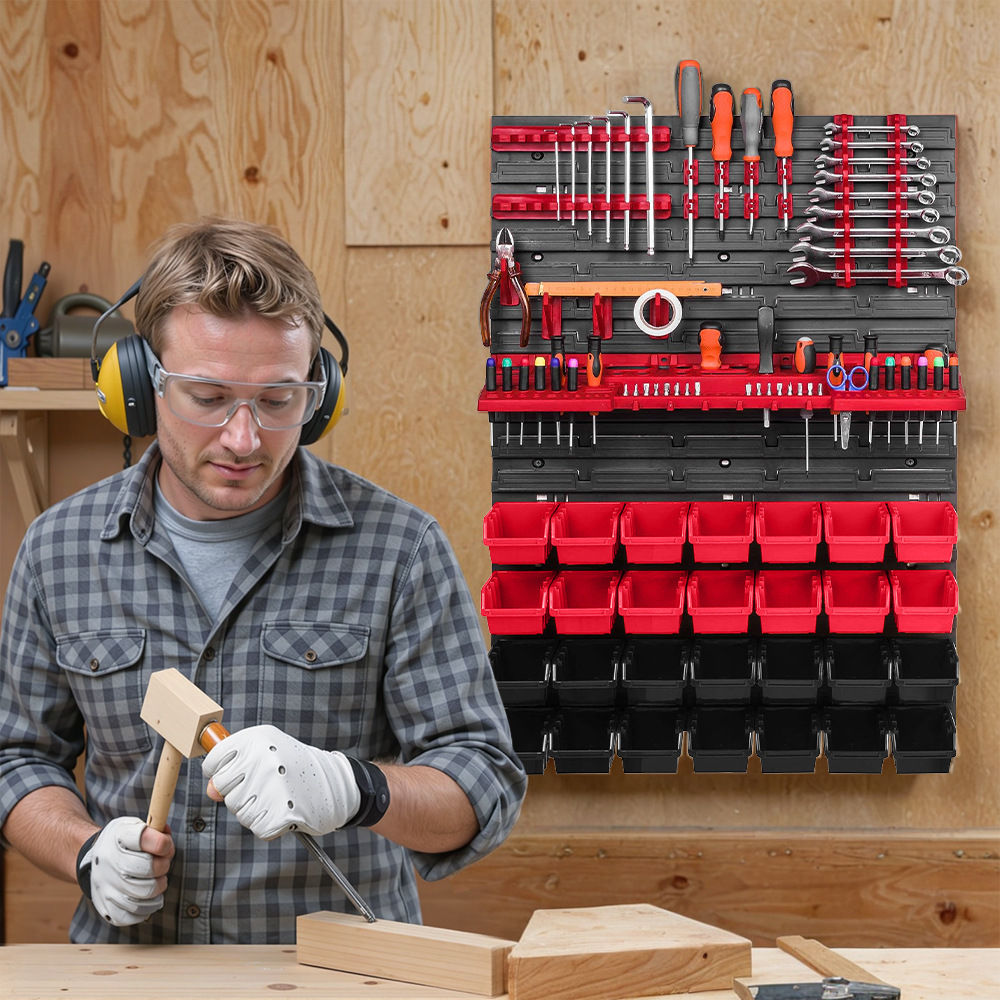 Workshop Tools Wall - Gereedschapswandplank Wandgemonteerd gereedschapsrek Multifunctioneel opbergsysteem Extra