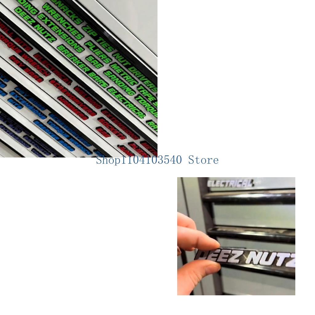Workshop Tools Name - 02DC Garage Tool Labels Zelfklevende 3D-geprinte
