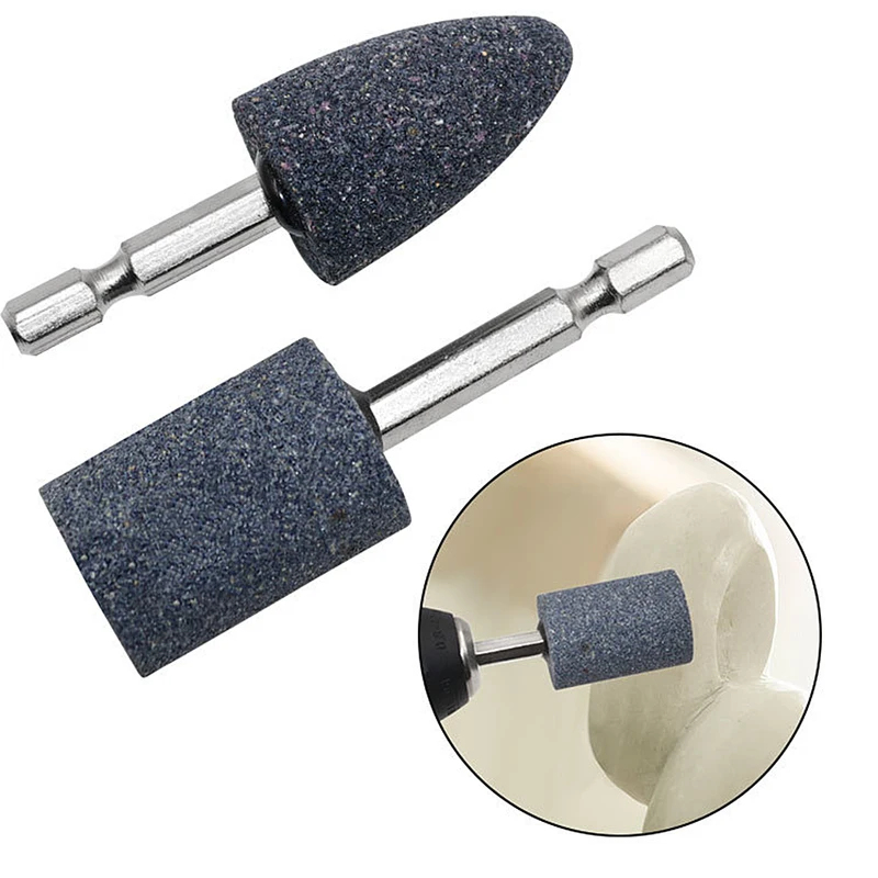 Sharpening Stone Whetstone - 2-delige set met zeshoekige schacht slijpsteentjes,
