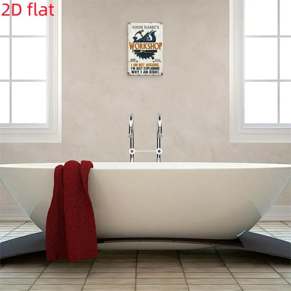 [2D plat] 1 stuk metalen bord  - Workshop Tools Name recensie en prijs