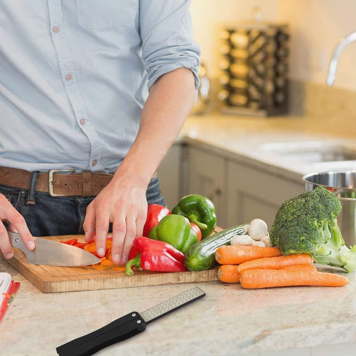 Opvouwbare dubbelzijdige diama - Sharpening Stone Whetstone recensie en prijs