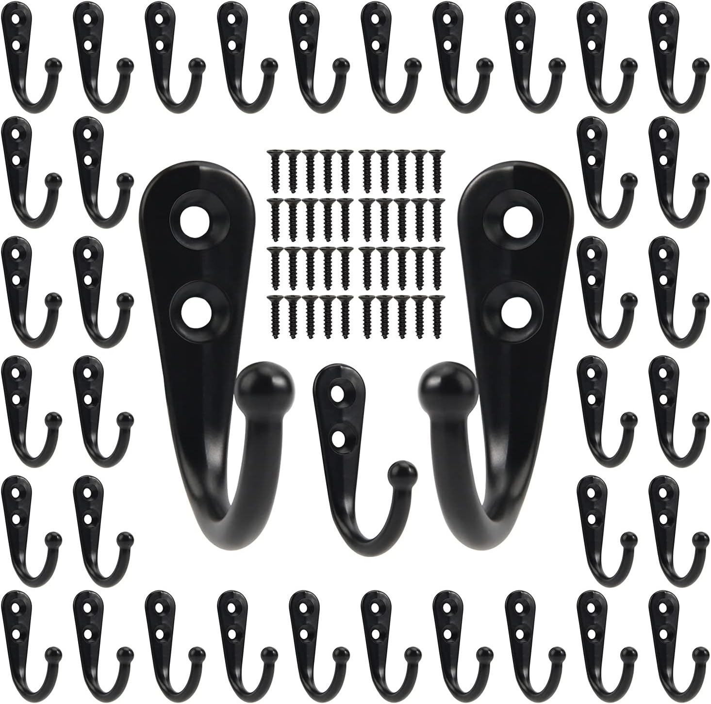 Zwarte metalen haken met schro - Screw Organizer Kit recensie en prijs