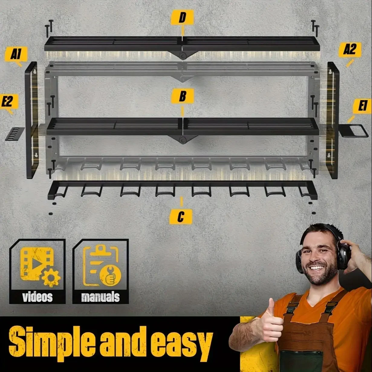 Zware metalen wandbevestigde g - Workshop Tools Wall recensie en prijs