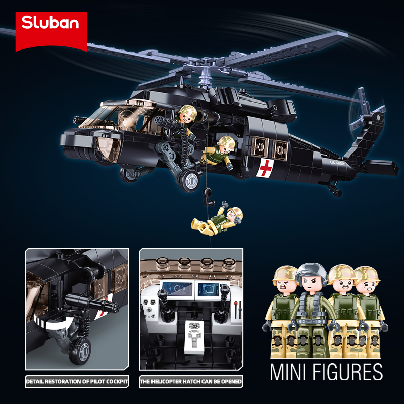 692PCS Militaire UH-60L Medisc - Hand Plane Block recensie en prijs