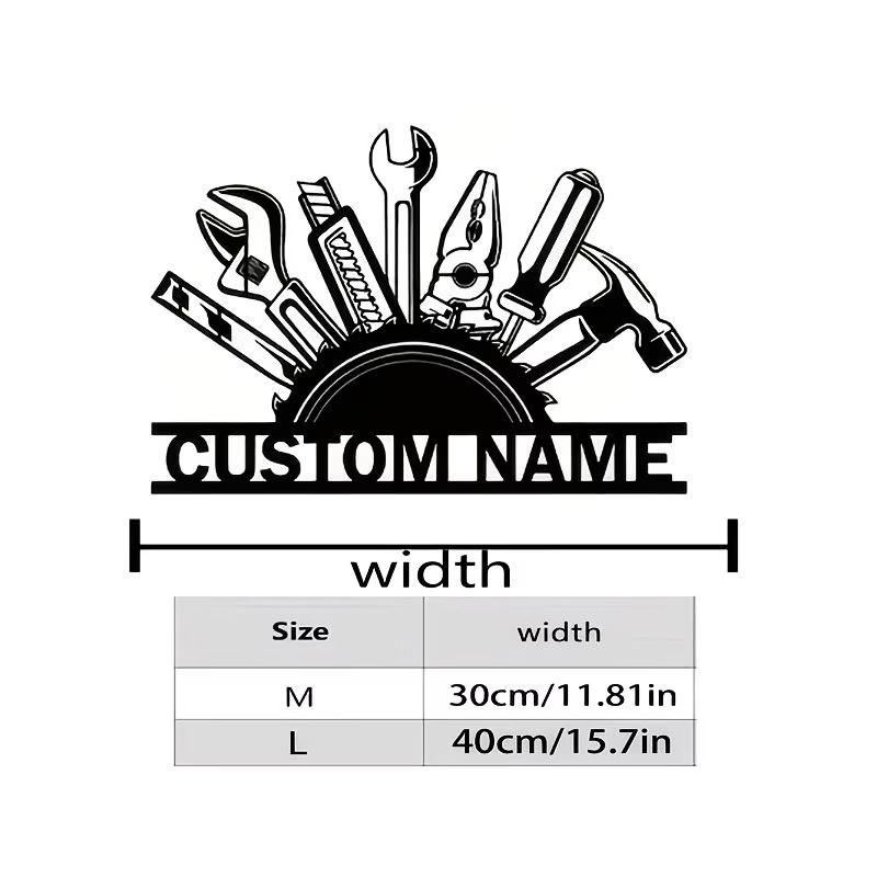 Op maat gemaakte metalen geree - Workshop Tools Name recensie en prijs